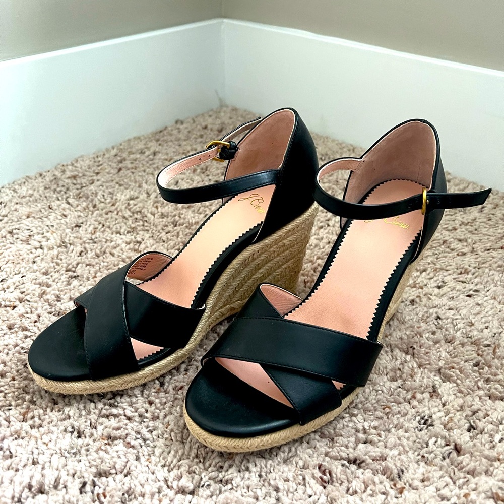 J. Crew Leather Espadrilles